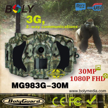Scoutguard 30 megapíxeles, 1080P FHD, cámara de camino de versión nocturna 3G / MMS / GPRS